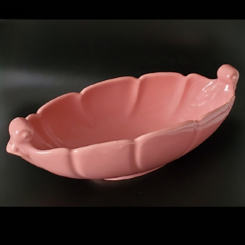 Vntg Abingdon 14" Ceramic Dusty Rose Pink Planter